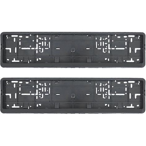 Lot de 2 supports étanches pour plaque d'immatriculation européenne, accessoire auto, noir (1/5)