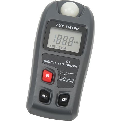 Luxmètre numérique avec arrêt automatique et écran LCD.