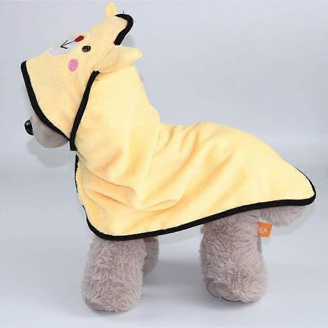 Mikrofaser Hundehandtuch, Schnell Trocknend Haustierhandtuch Mit Hut Und Taste, Super Saugf&aumlhig Haustier Badem&aumlntel, F&uumlr Kleine, Mittle (1/5)