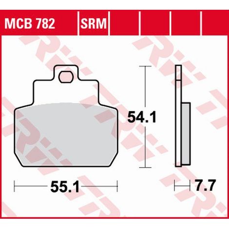 Pastillas de freno TRW ZF KH425 orgánicas para Piaggio MP3 125 '07-'08, X8 125 '06-'08, X8 150 '05-'08 (traseras)