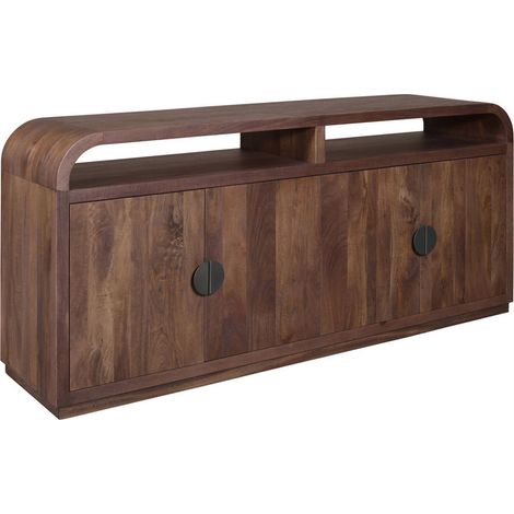 Buffet en manguier au design arrondi - brun épicé (1/5)