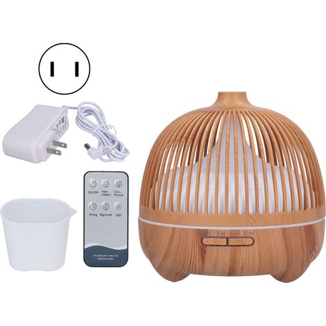 Diffuseur d'air domestique ultrasonique 7 LED colorées en forme de cage d'oiseau creuse, huile essentielle pour maison, prise US 100-240V (1/5)