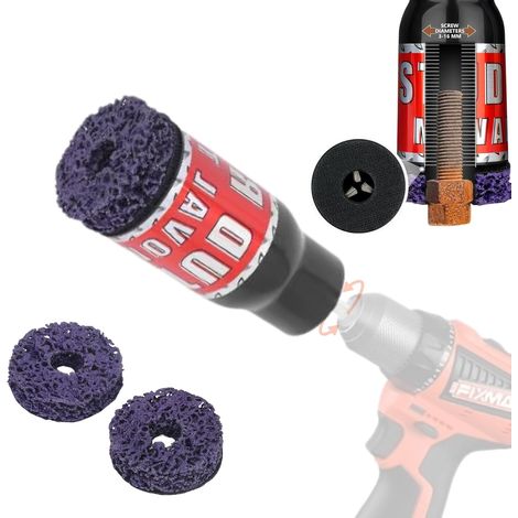 Nettoyeur de goujons et de moyeux de roue, outil de suppression de la rouille des goujons, nettoyeur de moyeu de roue pour clés à chocs 1/2in, outil de nettoyage de perceuse électrique (1/5)