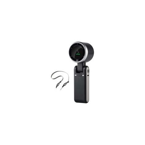 Ventilador portátil plegable, negro, con carga rápida TYPE-C, 5 velocidades, cable incluido, disfrute de una refrigeración óptima.