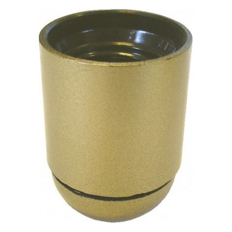 E27 TIBELEC glatte Fassung, Kunststoff, gold 60W TIBELEC