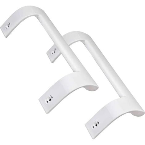 Kit 2 Poignées Réfrigérateur Blanc Pour Beko Saivod Smeg Distance Vis 215mm Longueur 250mm (1/4)