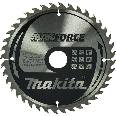 Makita B-32340 Makforce Lama per sega circolare 190x30 mm per legno