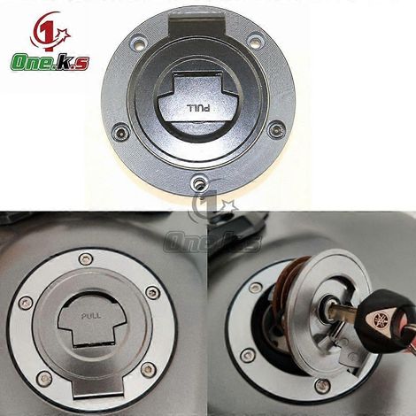 Bouchon de réservoir d'essence pour moto YAMAHA R6 R6S R1 MT03 MT09 XJ6 FZ8N. HAYABUSA FZ6.N FZ1.NS FJ13 FZ07 FZ10 (1/4)