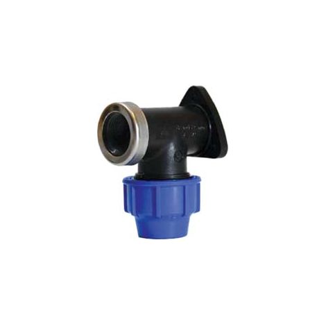 RACCORDO A COMPRESSIONE GOMITO TERMINALE A MURO 90  ° PN16- -  EE ¸ mm.25x3/4 - 5 pezzi
