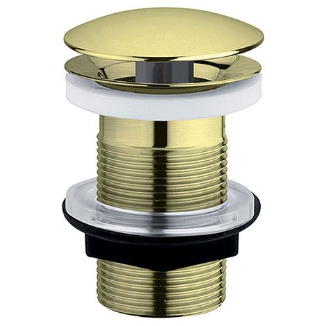 Edouard Rousseau – Bonde de lavabo à écoulement libre – Laiton brossé – Diamètre 63 mm – Hauteur 74,8 mm – Sortie 33x42 – Serrage réglable 0-45 mm