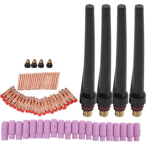 68-teiliges WIG-Schweißbrenner-Set mit Gaslinse und Düsen für WP-17/18/26 (1/5)