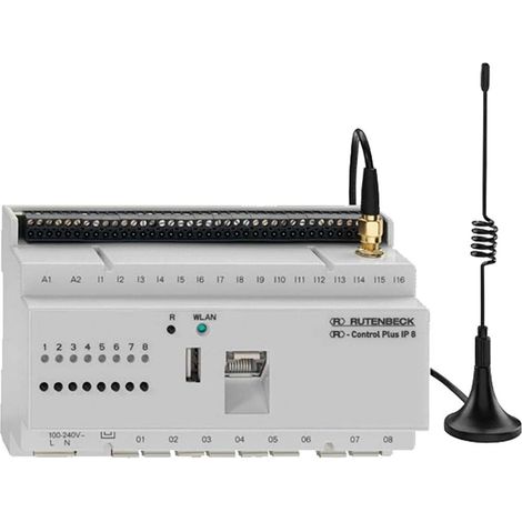 Rutenbeck IP-Schaltaktor 100Mbit/s lichtgrau Control Plus IP 8
