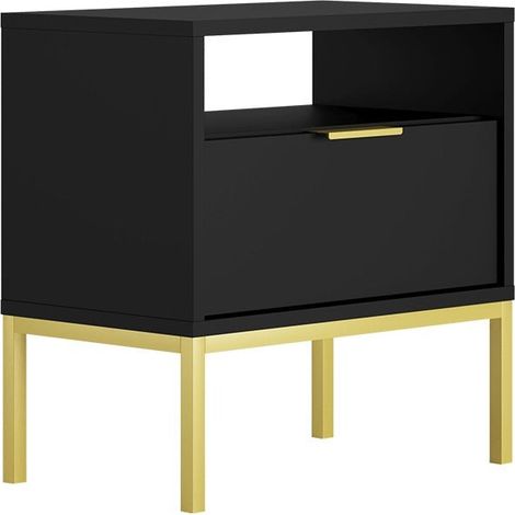 Comodino Seattle nero 56,4cm (1/4)