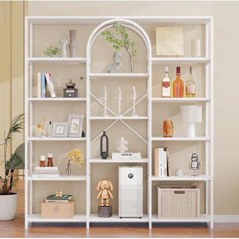 Regal Aufbewahrung 160 30 180 cm Weiß Metall OKMYHOME (1/5)