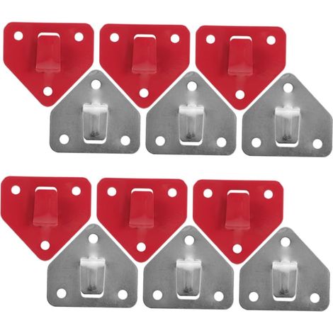 12 pièces Support Mural pour Extincteur Crochets Robustes Galvanisé et Finition Peinture Rouge Fixation Murale Sécurisée et Gain de Place pour Accessoires de Sécurité Incendie (1/5)