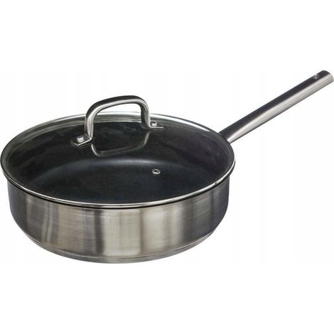 Secret de Gourmet Sartén Salteadora en Acero Inoxidable Plateada 29 cm