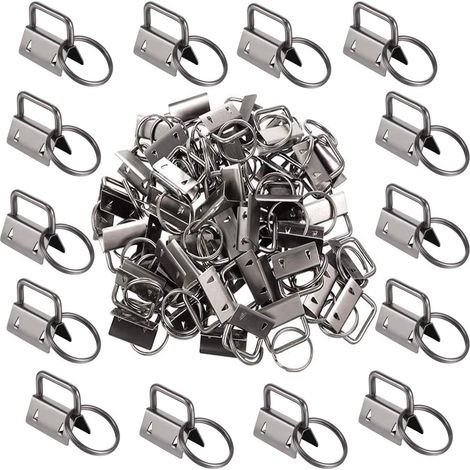 Pince multifonction avec 40pcs Key accessories set, 39pcs 1 pouce Key Accessories, 1 pince multifonction,Pistolet-noir Keyfob matériel