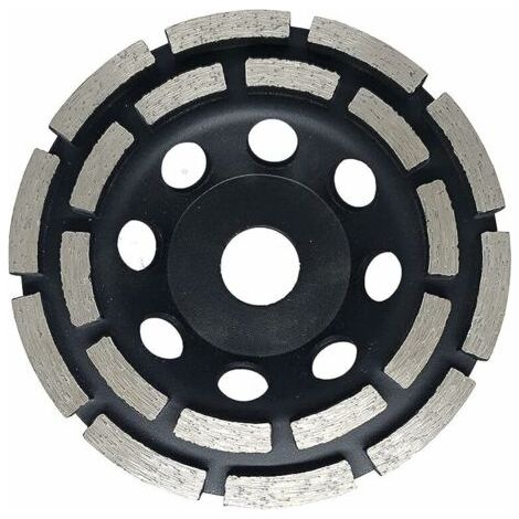 Disque diamant pour meuleuse 125mm – Alésage 22,23mm – Double rangée pour ponçage béton, carrelage et chape – Compatible meuleuses angles