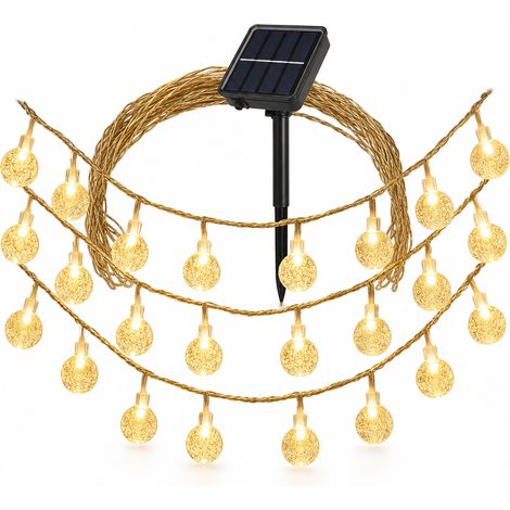 Guirlande Lumineuse LED Boules Bulle, Blanc Chaud, 100 LED, Branchement Secteur, 8 Modes, Jardin et Décoration (1/5)