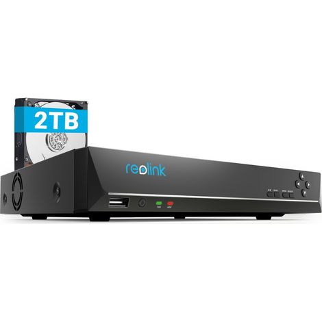 Reolink 4K 8CH PoE NVR Überwachungssystem Rekorder mit 2TB Festplatte Videoüberwachung für IP Kamera Haus, Innen, Außen Sicherheit RLN8-410 (1/5)