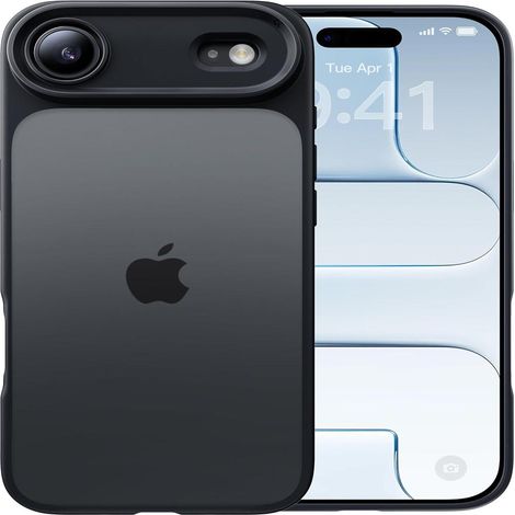 Kompatibelt iPhone 17 Air Skal Matt Finish Skyddande Telefonfodral Anti-Fingeravtryck Tunt Slim Hårt Skal - Svart (1/5)