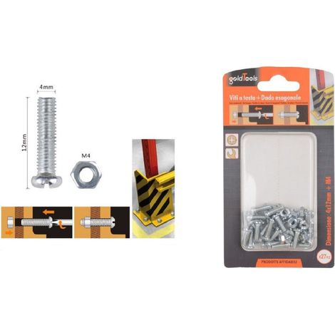 Set 27 Pz View Croce Tonda 4x12 Mm With Exagonal Daid M4 90959 (1/2)