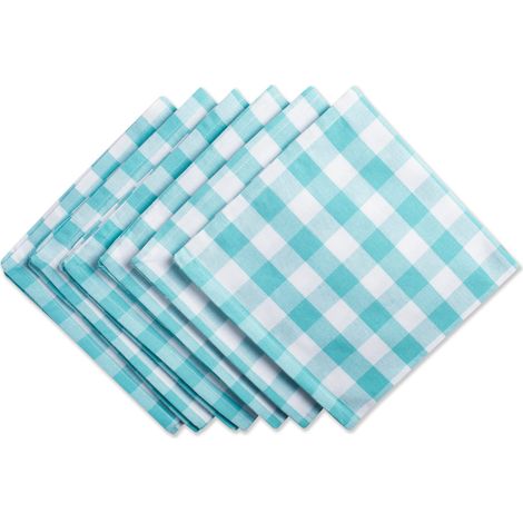 Ensemble de serviettes de table en coton, bleu turquoise (1/5)