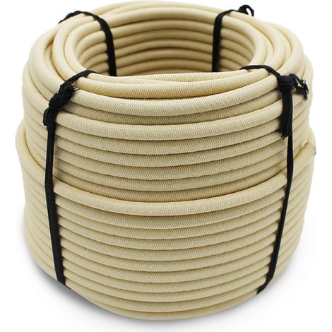 Linxor – Bobine tendeur élastique 25m x 6mm – Beige – Monofilament polyéthylène traité anti-UV – Accessoire de bâche (1/3)
