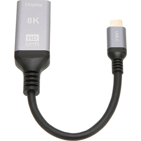 Adaptateur USB-C mâle vers interface multimédia HD femelle, compatible 8K à 60 Hz et 4K à 120 Hz, HDR, convertisseur Plug and Play (1/5)