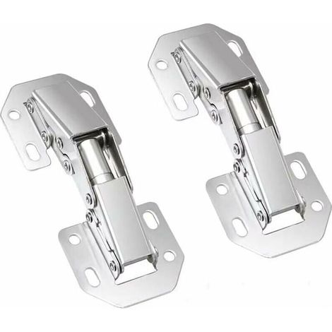 Cerniere Ulisem Close, cerniera per porta dell'armadio a 90 gradi, cerniera invisibile per mobili per porta dell'armadio della cucina 77 mm, Starlight, 2 pezzi (1/4)