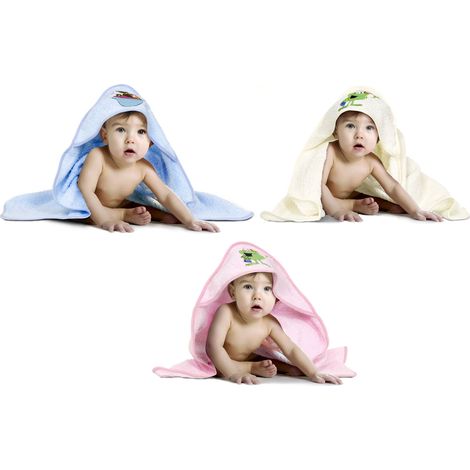 Accappatoio Baby Triangolo In 100% Cotone, misuraAccappatoiocoloreRosa (1/2)