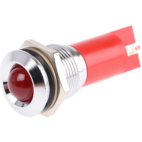 Voyant LED lumineux Rouge RS PRO, dia. 16mm, 115 V dc, 230V c.a. ( Prix pour 1 )