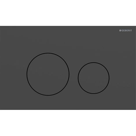 Placca Geberit Sigma40 Round Acciaio Inox / Nero Opaco Doppio Tasto  115.628.14.1 Nero Opaco