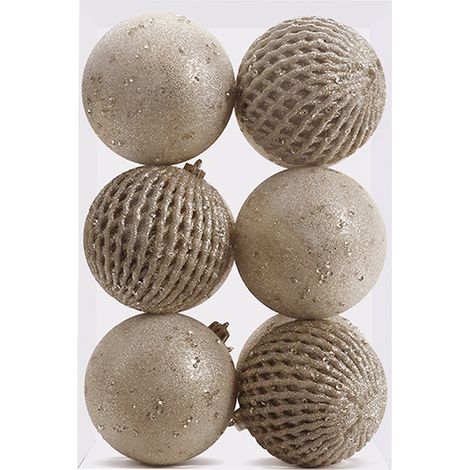 Lot de 12 Boules de Noël en mousse, 8 cm, paillettes, incassables, pour sapin, mariage, fête (1/5)