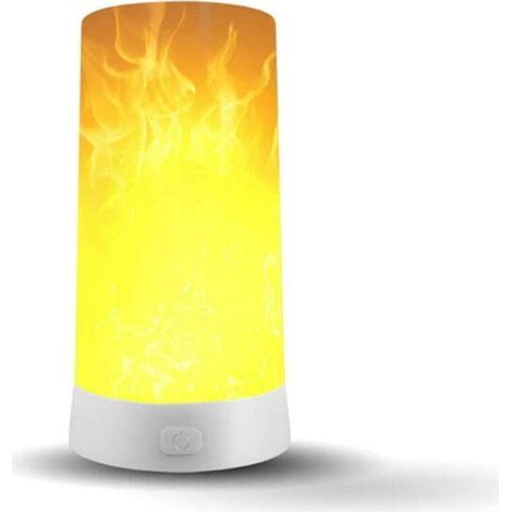 Lampe à flamme LED, veilleuse à flamme rechargeable par USB, étanche (1/3)