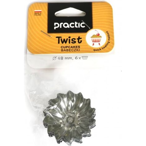 Moldes metálicos para muffins 6 piezas TWIST fi-48