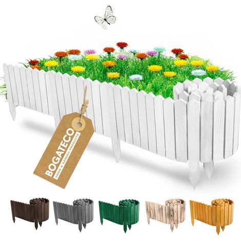Rollborder Bogateco Bois blanc 40x200 cm Bordure de Jardin (1/5)