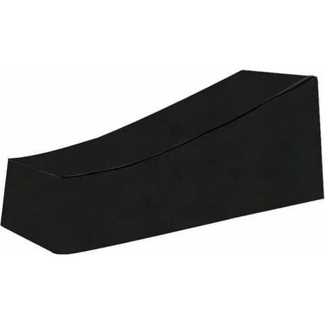 Housse de jardin imperméable et coupe-vent haute performance en tissu Oxford 210D pour transat (210 x 75 x 80/40 cm) - Noir (1/5)