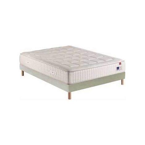 Set matelas et sommier Epeda BEAU DORMIR LIN 160x200 soutien ferme équilibré 580 ressorts ensachés Regen-Air