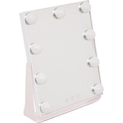 Miroir LED Pivotant "Holly" 32cm Blanc (1/5)