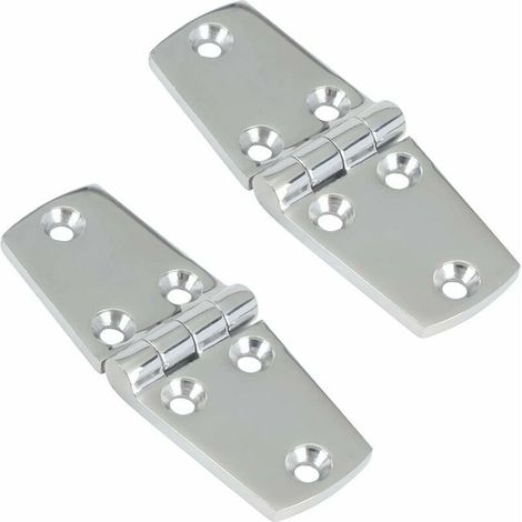 - Marine Monture Charnières de Portes Acier Inoxydable Charnière inox de Bateau de Trappe Matériel À toute épreuve Charnière Marine de Bateau Plateforme Cabinet SUS316 38 mm x 102 mm 2pcs - Ar