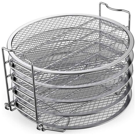 Sollbry Support déshydrateur pour accessoires Ninja Foodi, autocuiseur et friteuse à air comprimé 6,5 litres et 8 litres – Grille de cuisson en acier inoxydable avec cinq couches empilables (1/5)