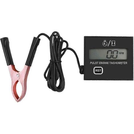 Tachymètre numérique inductif pour tronçonneuses, tondeuses à gazon et motos, avec compteur horaire et batterie remplaçable. (1/5)