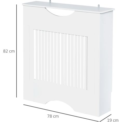 Couvercle d'élément en MDF blanc (avec plan de travail et dispositif anti-basculement), 78 x 19 x 82 cm (1/5)