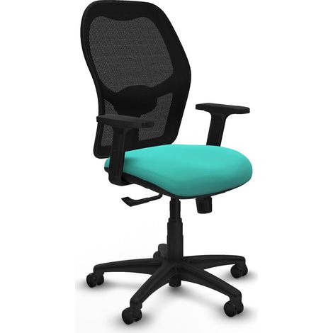 Silla de oficina piqueras y crespo Alocén negro malla cuero (1/2)