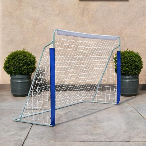 De football bleu en acier et nylon avec filet et sac coloris bleu (1/5)