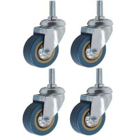 Confezione da 4 girevoli girevoli per movable da 360°, 75 mm, M10, per impieghi gravosi (1/4)
