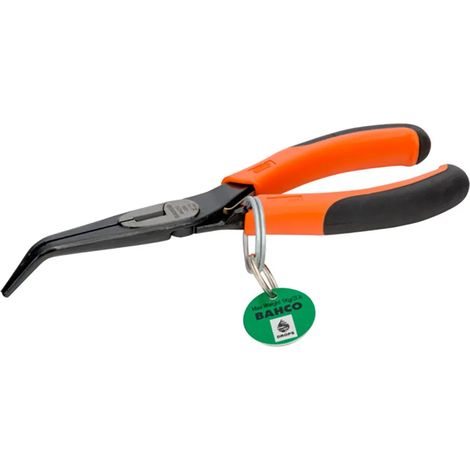 BAHCO - Pince à bec demi-rond ERGO™ avec bouts courbés 45° et anneau de sécurité, 200 mm (1/3)