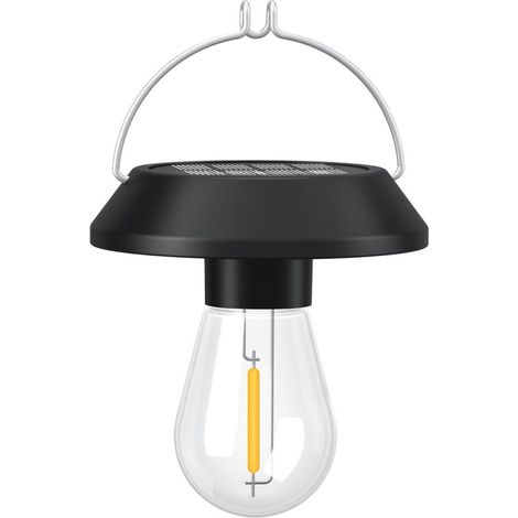 Lampe solaire LED pour tentes et camping, ampoule tungstène portable avec crochet, étanche, éclairage d'ambiance, éclairage unique, lampe suspendue (1/5)