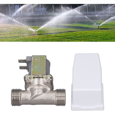Válvula solenoide de entrada de agua G1/2 con filtro extraíble antirreflujo para calentador de agua y lavadora, 12 V CC. (1/5)